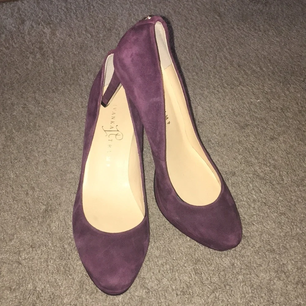 Ivanka Trump Purple Suede Platform Pumps Sophia